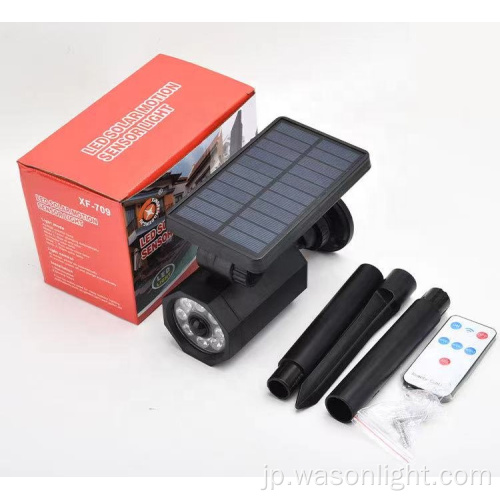ダミーカメラ8 LEDレッドソーラースポットライトソーラーランドスケープライト調整可能なオートオン/オフウォールセキュリティ照明